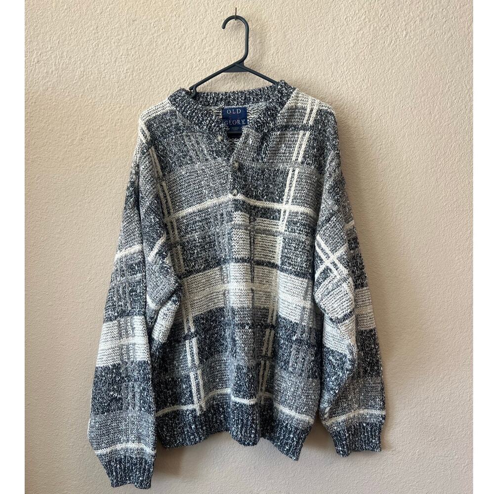 Vintage 90s Old Glory chunky knit men's sweater size XXL